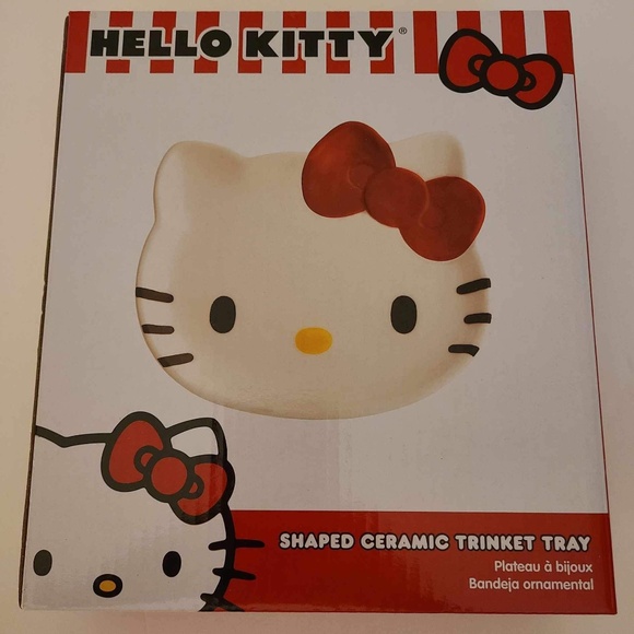Hello Kitty Ceramic Trinket Tray Shaped Brand New - Picture 10 of 12